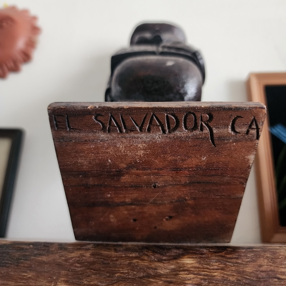 Vintage Hand Carved Wood Folk Art Man With Stand Primitive Piece Figurine - Picture 4 of 7